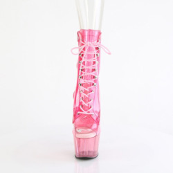 Pleaser ADORE-1021C-T Rose Translucent Pink Tinted Boots