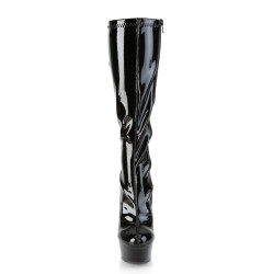 Pleaser DELIGHT-2029 Patent Platform Stiletto Boots