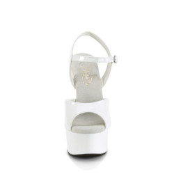 Pleaser GLEAM-609 White Patent Sale Women