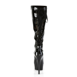 Pleaser DELIGHT-2029 Patent Platform Stiletto Boots