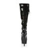 Pleaser DELIGHT-2029 Patent Platform Stiletto Boots