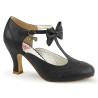 Pin Up Couture FLAPPER-11 Black Vegan Leather Sale Women