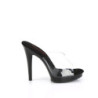 Fabulicious GLORY-501 Transparent Black Mules Women