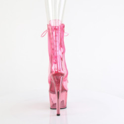 Pleaser ADORE-1021C-T Rose Translucent Pink Tinted Boots