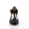 Pin Up Couture FLAPPER-11 Black Vegan Leather Sale Women