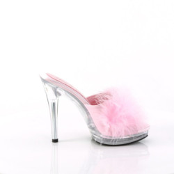 Fabulicious GLORY-501F-8 Rose Vegan Leather Fur