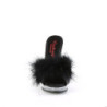 Fabulicious GLORY-501F-8 Black Vegan Leather Fur