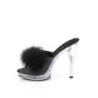 Fabulicious GLORY-501F-8 Black Vegan Leather Fur