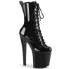 Pleaser ENCHANT-1040 Black Patent Women's Ankle Boots