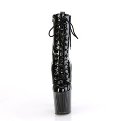 Pleaser ENCHANT-1040 Black Patent Women's Ankle Boots