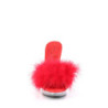 Fabulicious GLORY-501F-8 Red Vegan Leather Fur