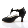 Pin Up Couture FLAPPER-11 Black Vegan Leather Sale Women