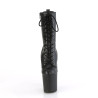 Pleaser ENCHANT-1040 Black Vegan Leather Ankle Boots