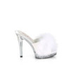 Fabulicious GLORY-501F-8 White Vegan Leather Fur