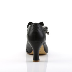 Pin Up Couture FLAPPER-11 Black Vegan Leather Sale Women