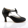 Pin Up Couture FLAPPER-11 Black Vegan Leather Sale Women