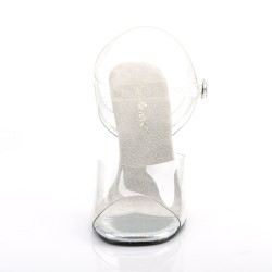 Fabulicious GALA-08DM Silver High Heeled Bridal Sandals