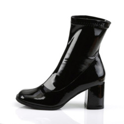 Funtasma GOGO-150 Black Patent Chunky Ankle Boots