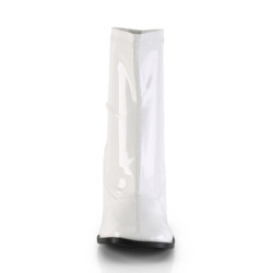Funtasma GOGO-150 White Patent Chunky Ankle Boots