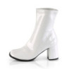 Funtasma GOGO-150 White Patent Chunky Ankle Boots