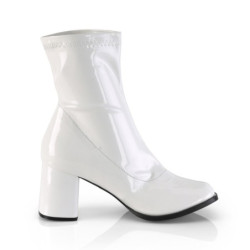 Funtasma GOGO-150 White Patent Chunky Ankle Boots
