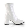 Funtasma GOGO-150 White Patent Chunky Ankle Boots