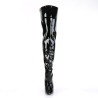 Pleaser SEDUCE-3010 Patent Heeled Thigh High Boots