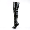 Pleaser SEDUCE-3010 Patent Heeled Thigh High Boots