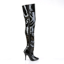 Pleaser SEDUCE-3010 Patent Heeled Thigh High Boots