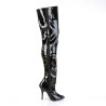 Pleaser SEDUCE-3010 Patent Heeled Thigh High Boots