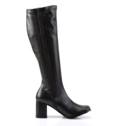 Funtasma GOGO-300 Black Vegan Chunky Heel 70s Boots