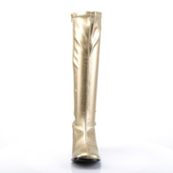 Funtasma GOGO-300 Gold Vegan Chunky Heel 70s Boots