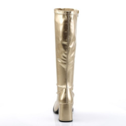 Funtasma GOGO-300 Gold Vegan Chunky Heel 70s Boots