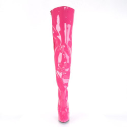 Pleaser SEDUCE-3010 Pink Heeled Thigh High Boots
