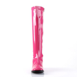 Funtasma GOGO-300 Pink Patent Chunky Heel 70s Boots