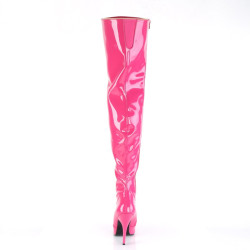 Pleaser SEDUCE-3010 Pink Heeled Thigh High Boots