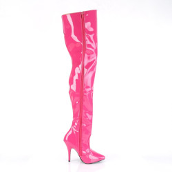 Pleaser SEDUCE-3010 Pink Heeled Thigh High Boots