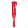 Pleaser SEDUCE-3010 Red Heeled Thigh High Boots