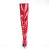Pleaser SEDUCE-3010 Red Heeled Thigh High Boots