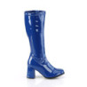Funtasma GOGO-300 Blue Patent Chunky Heel 70s Boots