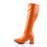 Funtasma GOGO-300 Orange Patent Chunky Heel 70s Boots