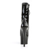 Pleaser SKY-1020 Black Patent High Heeled Ankle Boots