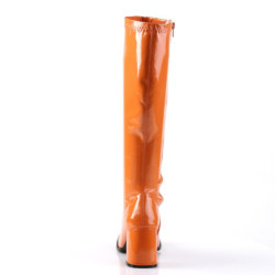 Funtasma GOGO-300 Orange Patent Chunky Heel 70s Boots