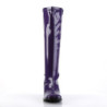Funtasma GOGO-300 Purple Patent Chunky Heel 70s Boots