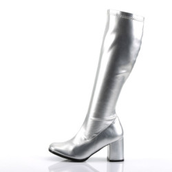 Bordello SPECTACUL-300SQ Gold Sequins Chunky 70s Boots