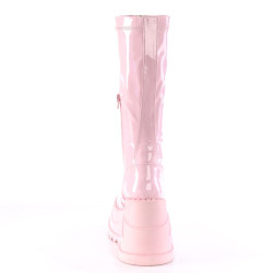 Demonia STOMP-200 Hologram Platform Wedge Knee Boots