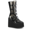 Demonia SWING-230C Smoke Platform Buckle Boots