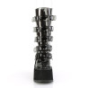 Demonia SWING-230C Smoke Platform Buckle Boots