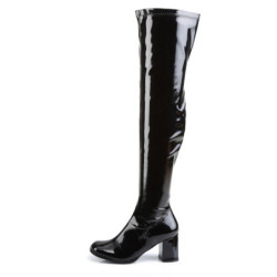 Funtasma GOGO-3000 Black Chunky Thigh High Boots