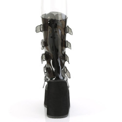 Demonia SWING-230C Smoke Platform Buckle Boots